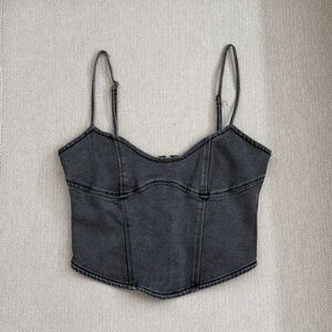 Finesse Grey Denim Cami Top
